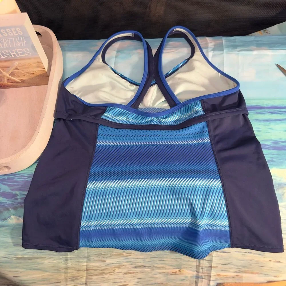 Nike Sports Racerback Tankini Top Size Small